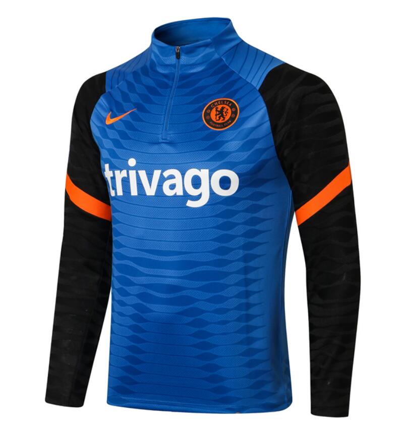 2021/22 Chelsea Blue Black Training Sweatshirt